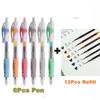 Xiaomi 6/30Pcs Vintage Colour Retractable Gel Pen Writing Refills Painting Graffiti Colored Ballpoint Pens School Office Stationery