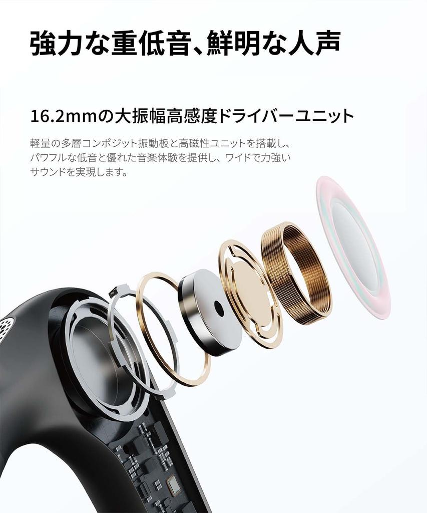 Antelope Open Professional Sports Earphones in the Bluetooth with Enhanced DirectAudio IP54 Waterproof and Earbuds, [Fits Ear, 5.3 Mic, Bass,