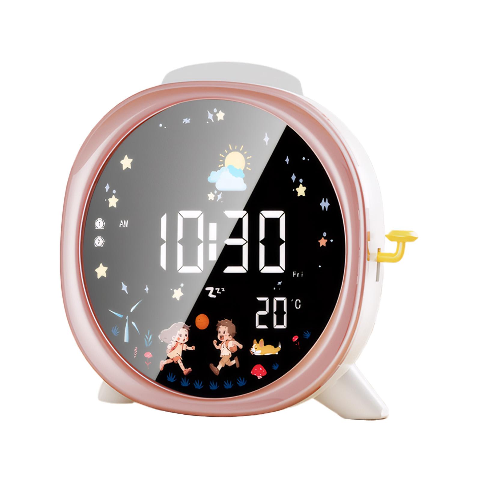 

Новый 1 шт. Креативный треугольный настольный будильник, Светящийся светодиодный интеллектуальный цифровой таймер температуры для студента розовый