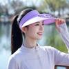 Großer Rand Kühlender Ventilator Hut USB Wiederaufladbar Damen Sonnenhut Freizeit Leerer Oberteil Sonnenschutz Kappe Damen
