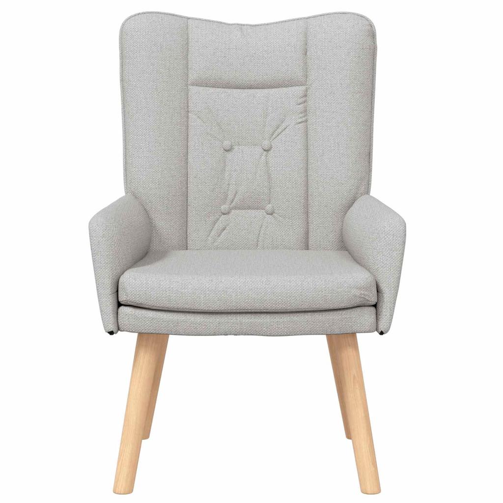 Armchair Cloud Gray Fabric and Plywood