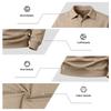 Men’s Heavyweight Jacquard Polo Shirt for Autumn/Winter: Casual Textured Diamond-Patterned Plain Long-Sleeved Crew-Neck Sweatshirt