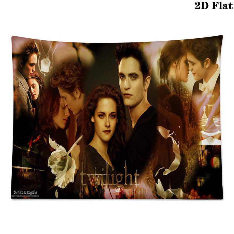 Twilight Poster Wall Tapestry Aesthetic Wall Hanging Printed Fabric Blanket Decorative Tapestries for Bedroom Living Room Home Decor
