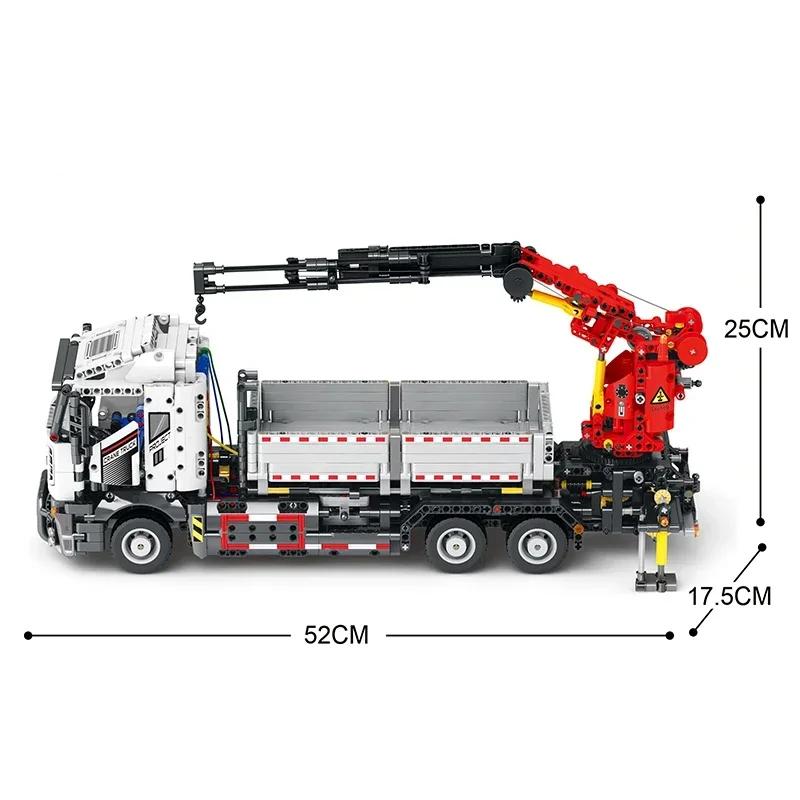 Kran-LKW-Bausteine Fernbedienung Engineering Fahrzeug Auto Ziegel Kinder Spielzeug Geburtstagsgeschenke