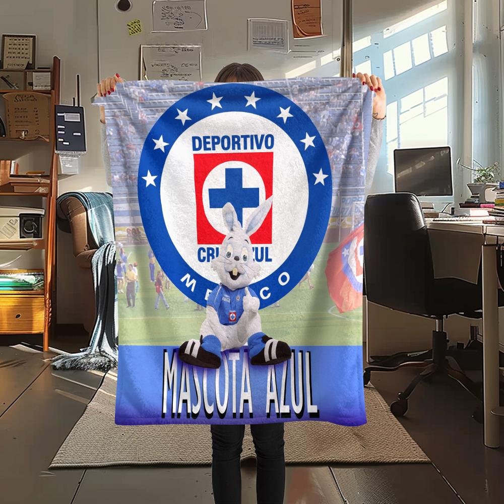 Cruz Azul Fußballmannschaft, Muster Flanelldecke, Hohe Qualität, Bequem für alle Jahreszeiten, Heimdekoration, Wärme und Komfort, Perfekt für Geschenke.