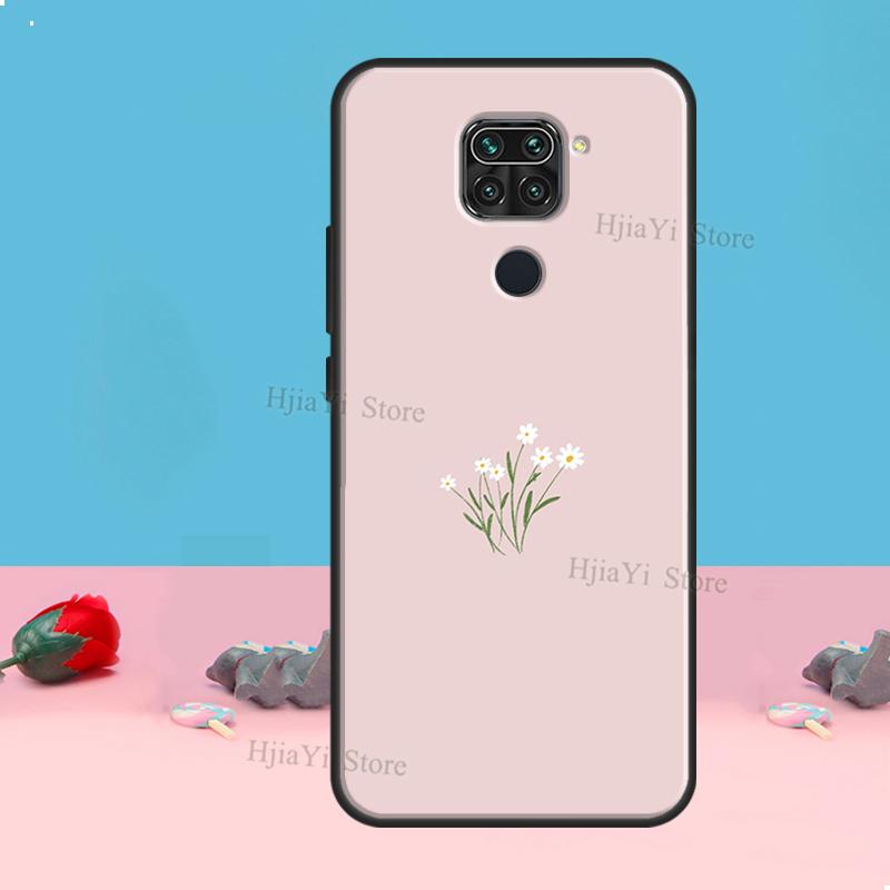 Minimalist Aesthetic Flower Case For Redmi Note 8 9 10 11 12 Pro Plus 10S 11S 12S Cover For Redmi 9C 10A 10C 12C Coque
