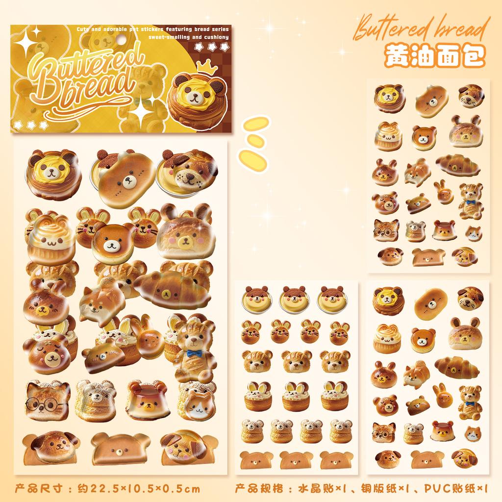 Kawaii 3D Relief Cartoon Droplet Decorative Stickers Fun Collage DIY Handmade Aesthetic Stationery Stickers