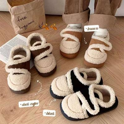 Cotton Shoes with Padded Heels, Women's Shoes, Thick Soled Shoes, Warm Shoes, Outerwear Shoes, Suede Shoes, Cotton Slippers