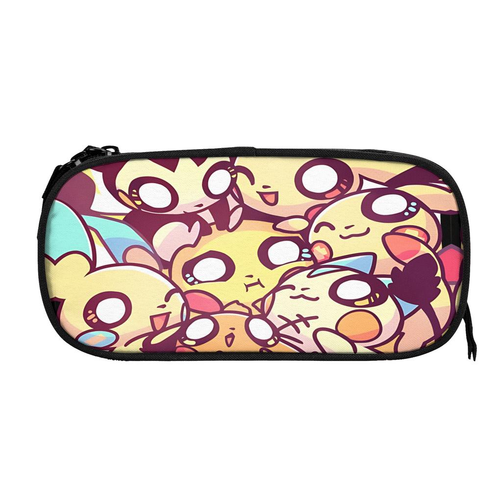 Custom Cartoon Pokemon Theme Large Capacity Bags for Child School Pencil Bag for Boys Gilrs Kids