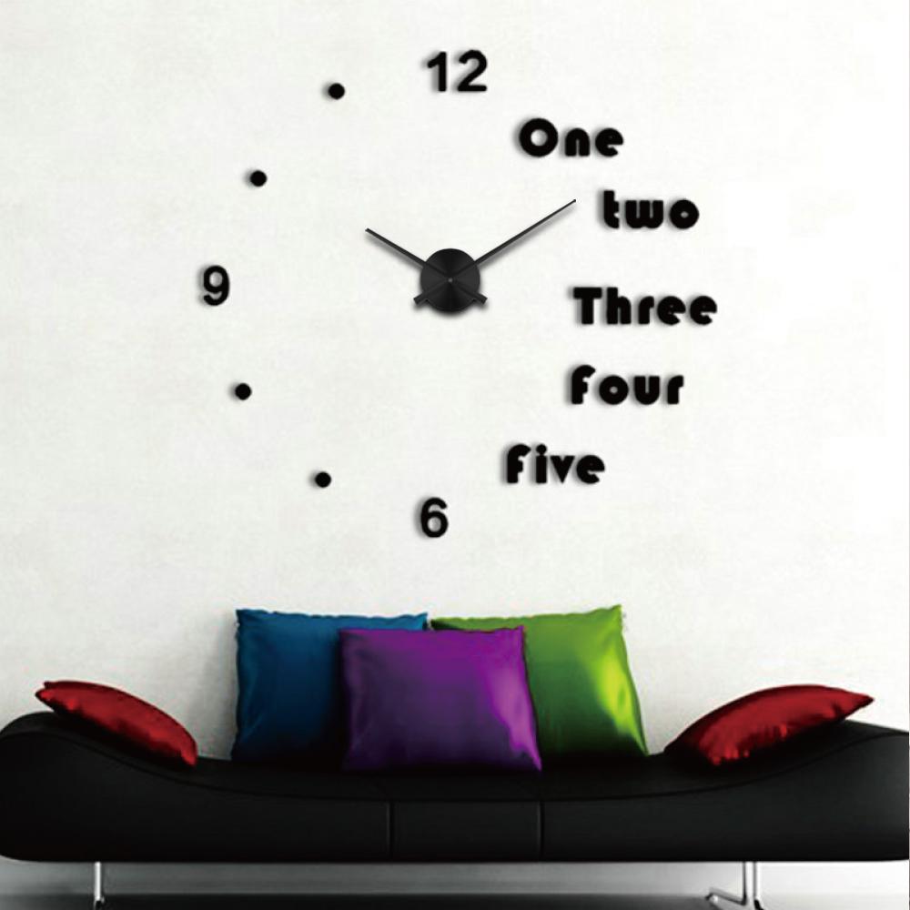 3D Wall Clock DIY Removable EVA Foam + Acrylic Mirror + Living Room Home Decor Needle Quartz Aluminum Movement 10CM Support