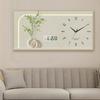 Nordic Cream Style Restaurant Decoration Clock Elephant Perpetual Calendar Clock Fresh Green Plant Living Room Background Wall Wall Clock