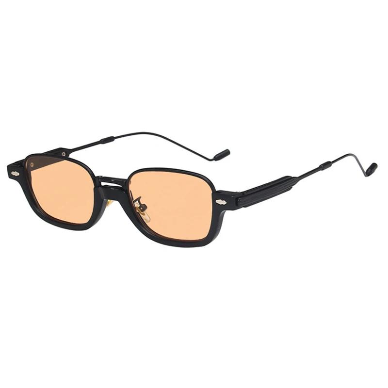 Metal Small Rectangle Sunglasses UV400 Protection Fashion Shades for Men Women Square Frame Eyewear