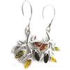 Les Trésors De Lily [N2254] - Silver Earrings 'Inspiration' 3 Amber (rhodium-plated) - 62x5 Mm