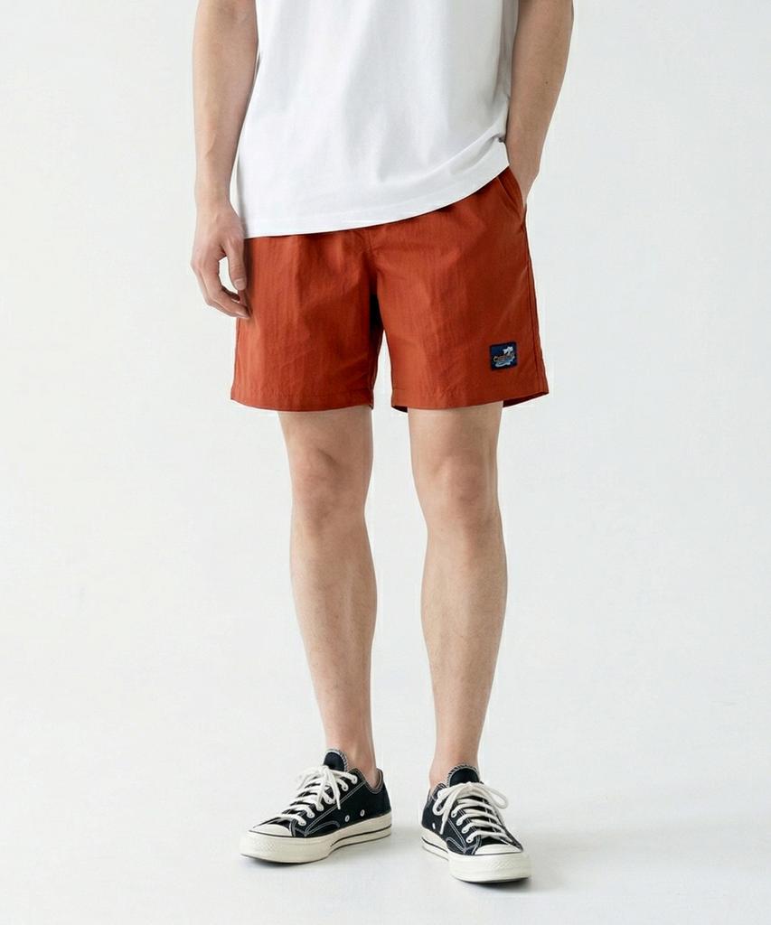 EZBUY [2Pack] Unisex Wave Code Taslan Summer Half Pants 8 Colors (Type A)