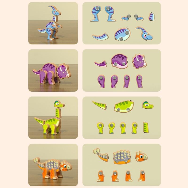 Magnetic Dinosaur Construction Toy For Children 4-8 Years Old Interactive Learning Activity For Cognitive Development