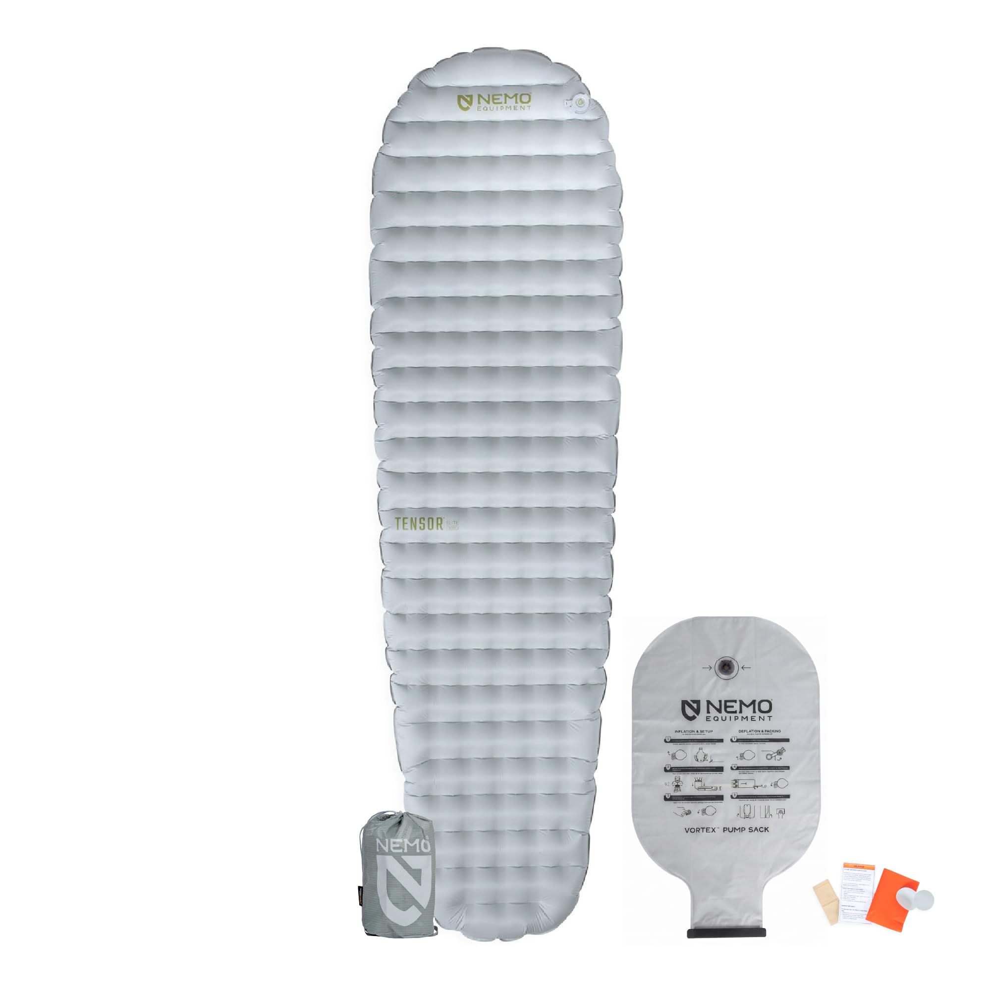 Надувной коврик NEMO Equipment Tensor Elite - Алюминий/Титан - Стандартный