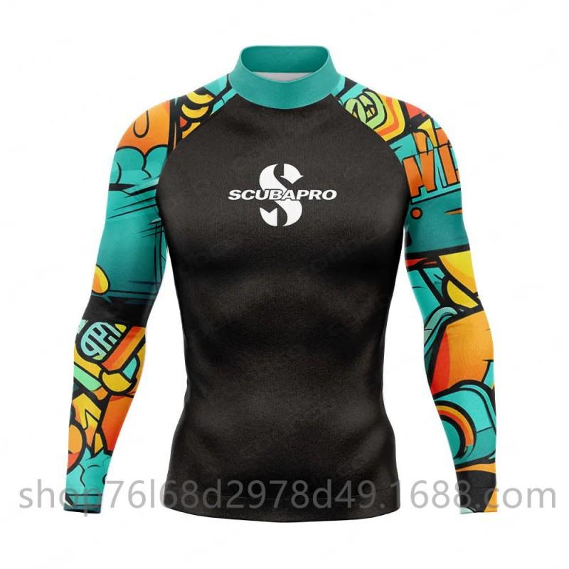 SCUBA Surfing Wear Outdoor Sunscreen Snorkeling Swimwear Long-sleeved Split Top Quick-drying Diving Suit Support
