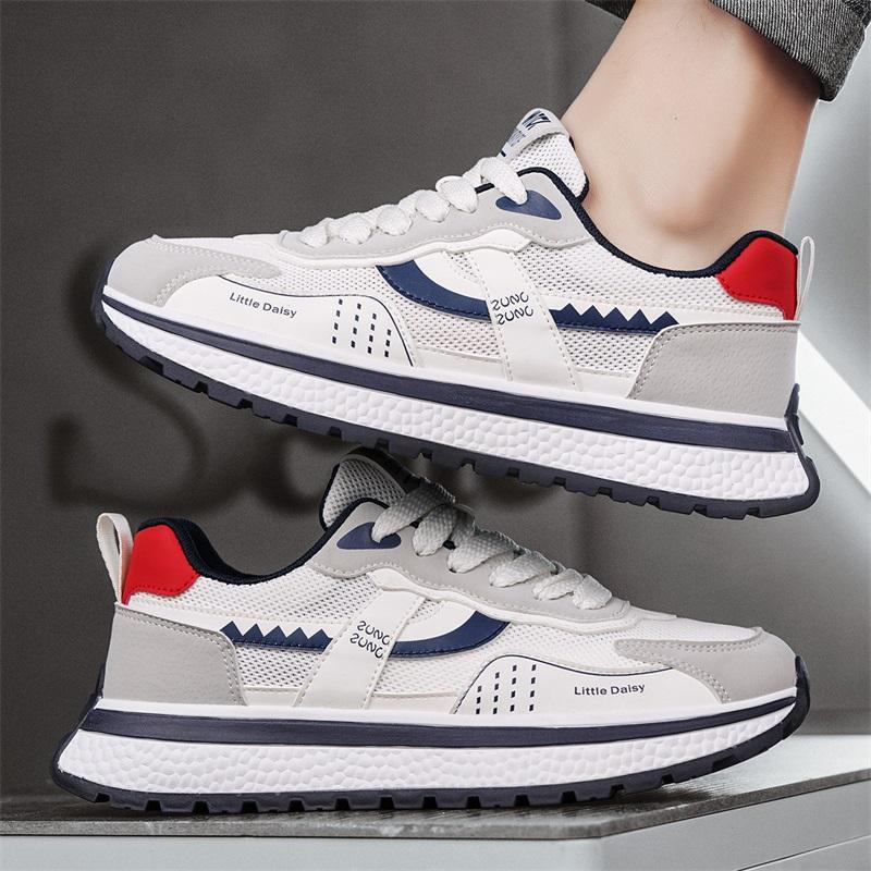 New Fashion Men 's Four Seasons Comfortable Thick Sole Shoes Students BoysTrending Soft Sole Breathable Casual Running Sneakers