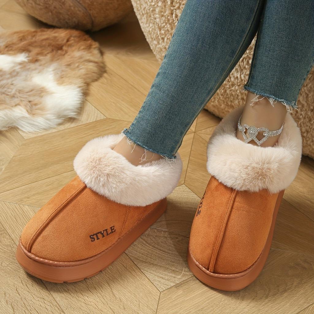 Men's and Women's Home Shoes, Fashionable, Comfortable, Non Slip, Thick Soled, Warm and Cold Resistant, Thick and Warm Short Boots for Wearing Outside