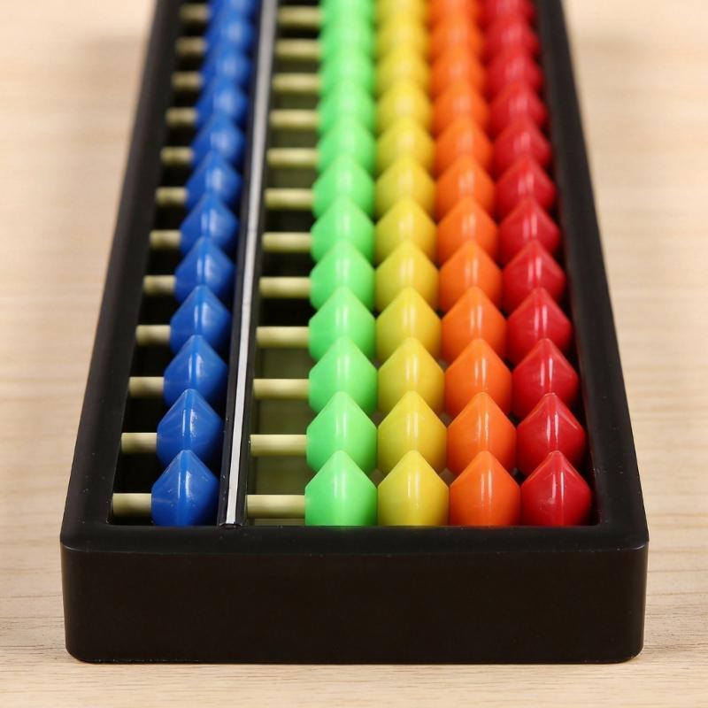 13-Rod Abacus with ABS Plastic Frame and One Upper and Four Lower Beads per Rod for Abacus-Based Math Practice