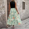 Women Summer Dresses Bohemian Women's Casual And Fashionable V-neck Sleeveless Printing Mid Length Dress