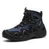 Large Size Outdoor Sports Non-slip Travel Shoes Wear-resistant Hiking Shoes Men's Thick-soled Medium-top Men's Shoes
