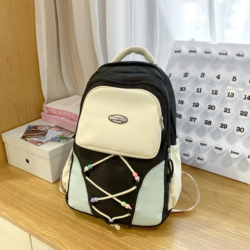 Женская школьная сумка с цветными блоками — фото 15