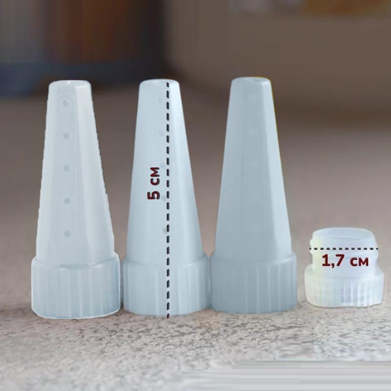 3 Pcs Salad Sauce Syrup Jam Ketchup Squeeze Bottle Nozzle Salad Dressing Dispenser Piping Tip Food Grade Pp Kitchen Gadgets