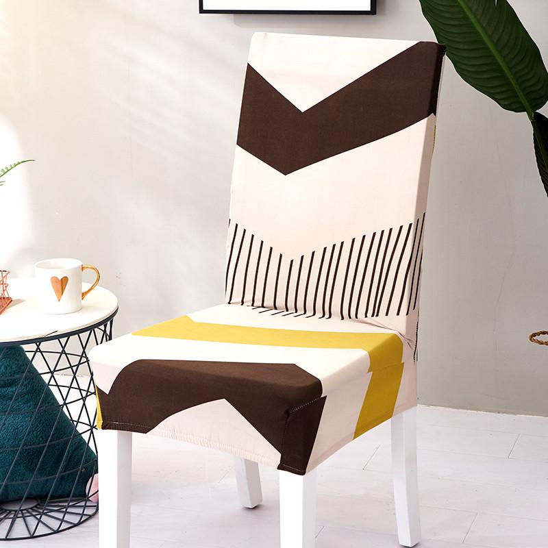Big Elastic Dinner Chair Cover Stretch Printed Seat Chair Covers Slipcovers For Home Party Dining Room Office El Banquet 1Pc