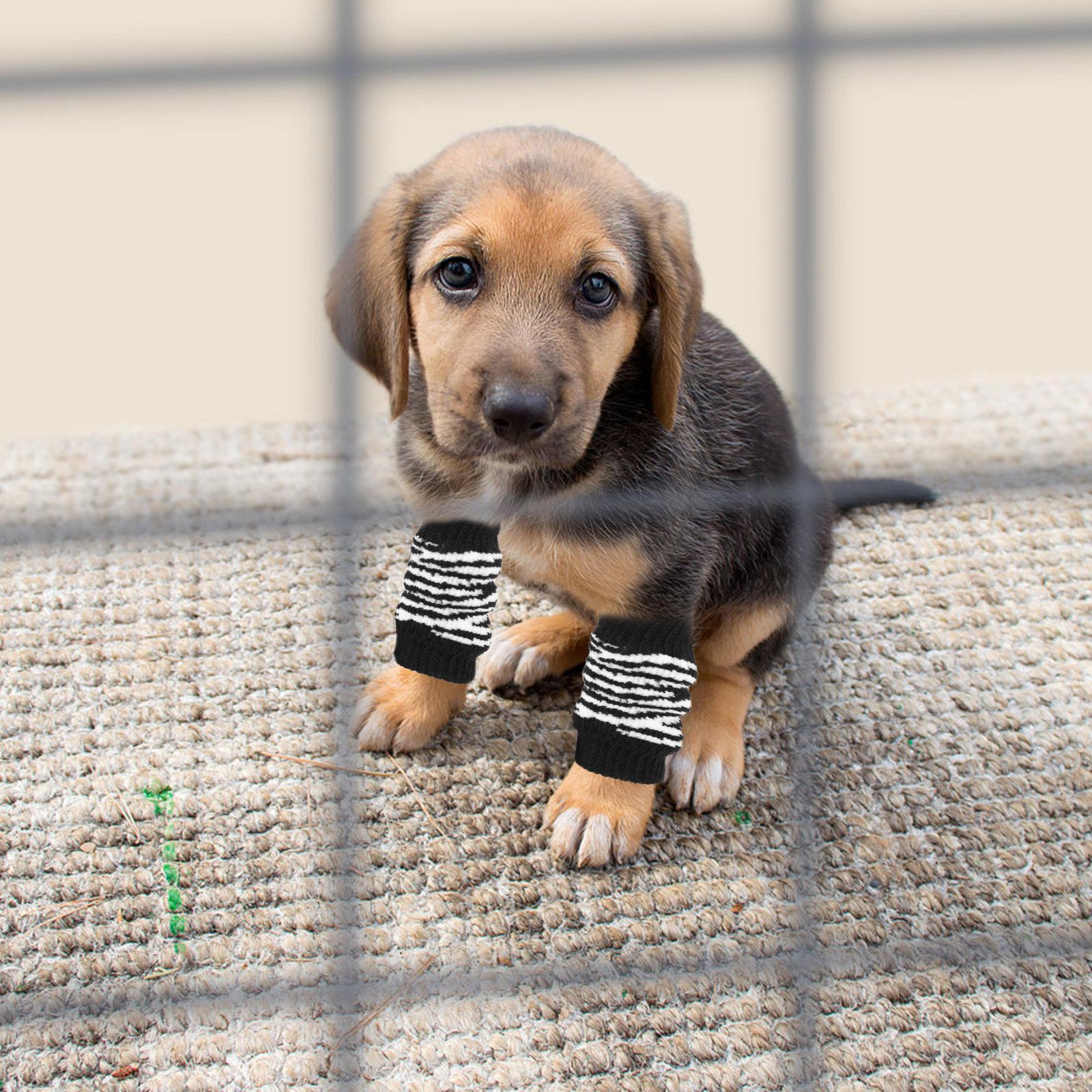 

1Set Anti-Dirt Pet Socks Small Size Soft Cotton Dog Leg Warmers Dog Elbow Protector Wear-Resistant Breathable Washable Portable 8X3X0.7CM