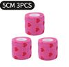 Rose Red Heart Rolls Bandages Elastic Nonwovens Bandage Non-woven Practical Beautiful Eco-friendly Elastoplast for Pets Animal