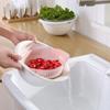 Eco-friendly Drain Basket Detachable Plastic Large Vegetable Washing Bowl Strainer for Home