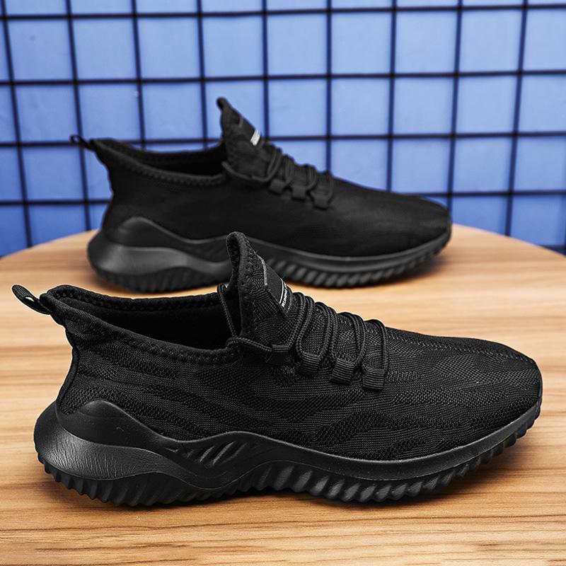 Maedef Men Mesh Casual Shoes Breathable High Quality Sneakers Summer Lace-Up Lightweight Black Big Size Walking Man Tennis Shoe