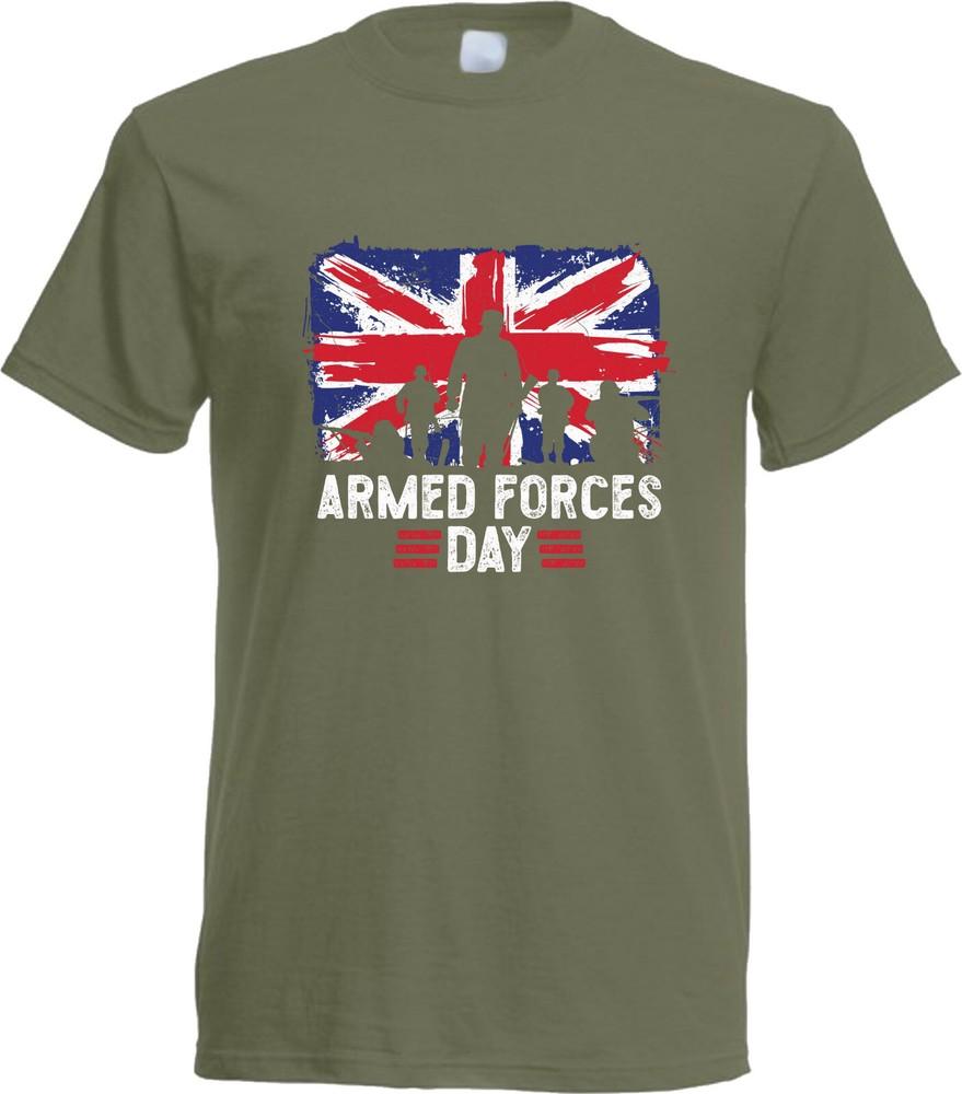 Armed Forces Day Tshirt Lest We Forget British Amred Forces Vateran Unisex Tops S