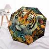 1pz Ombrello Pieghevole Automatico Apri/Chiudi Mandala Tigre, Ombrello da Viaggio Compatto Portatile, Ombrello Carino, Costruzione Robusta yy250804109