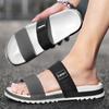 Men Slippers Outdoor Indoor Designer Summer Soft Black Slippers Men Thick Fashion Beach Platform Shoes Non-Slip Sandals