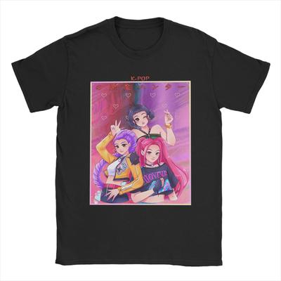 KPop Demon Hunters Rumi Zoey Mira T Shirt Summer  Leisure T-Shirts Man Cotton Breathable  6XL Clothes Short-Sleeve Retro Tshirt