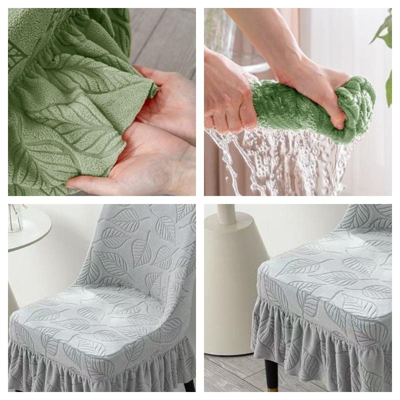 Curved Skirt Premium Stretch Dining Chair Cover Universal Thickened Home Use Cat-Proof All-Season Chair Cover