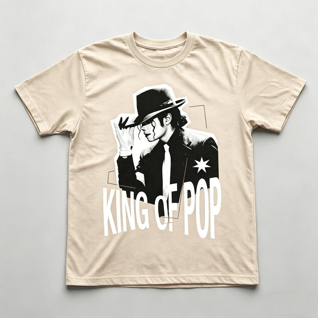 Movie Michael Jackson  MJ King Of POP Graphic Unisex T Shirt Unisex Cotton Short Sleeve Y2k Oversized Tee Streetwear Vintage Tops