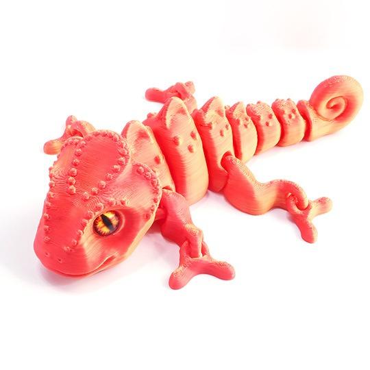 3D Printing Chameleon Figures Multi-joint Movable Simulation Eyes for Home Accessories Kids Toys Gift Living Room Decoration