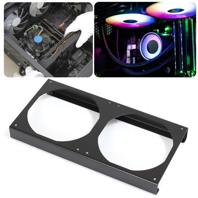 Metal PC Fan Risers Bracket 12cm Fan Support Optimized Airflows For Computer Case Cooling Systems