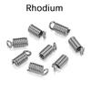 100pcs/lot Spring Clasps Cord Crimp End Caps Fastener Connectors For DIY Bracelet Necklace Jewelry Making Supplies Accessories