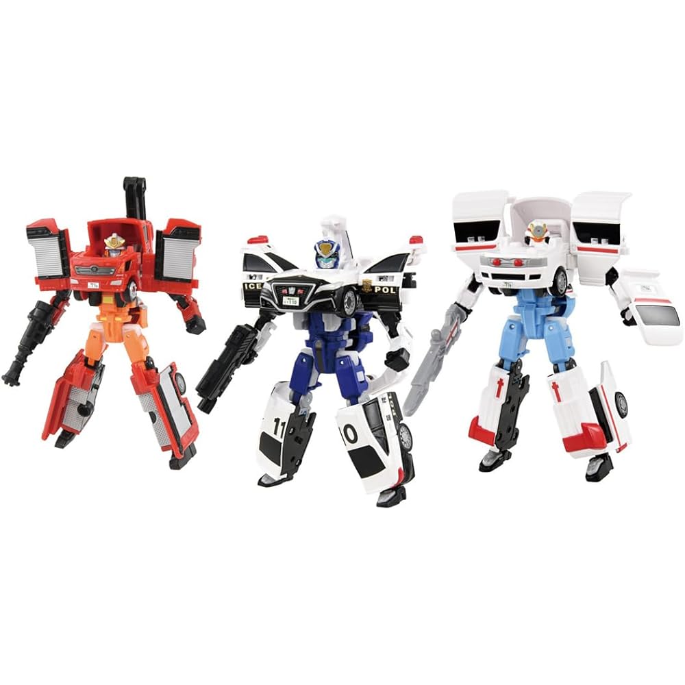 

Takara Tomy Tomica Job Labor Police Fire Emergency Start Dash DX Set Toy Mini Cars for Ages 3 and Up