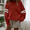 Crewneck Sweatshirt för Kvinnor Oversized Långärmad Pullovertoppar Plus Size Höst Vår Vardagskläder