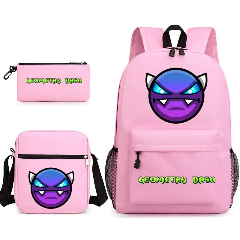 3-teiliges Schulrucksack-Set für Schüler Große Kapazität Oxford-Stoff Schultasche mit Schultergurt und Federmäppchen