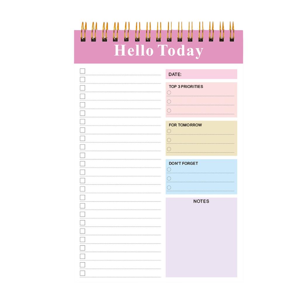 To Do List Notepad For WorkTear Off Spiral Daily Planner Checklist Notebook Organizer Planning Perfect For Enhanced Productivity