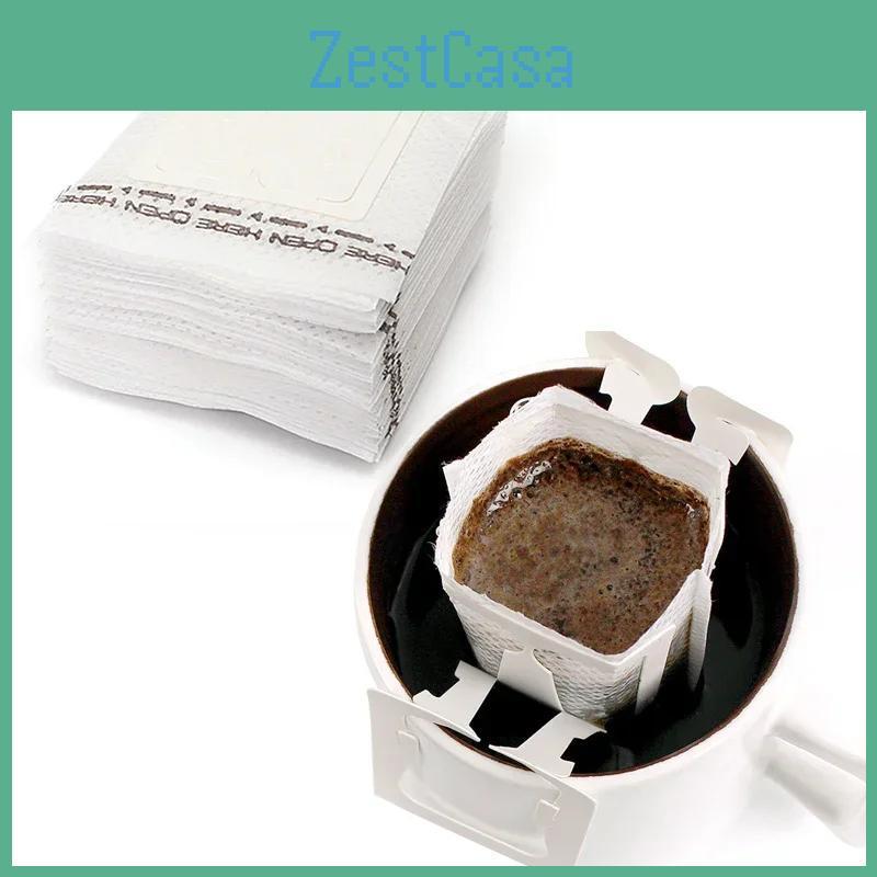Coffee Bags Paper 50pcs Filter Disposable Drip Coffee Bag Handle Hanging Ear Espresso Coffee Accessories Tea Tool