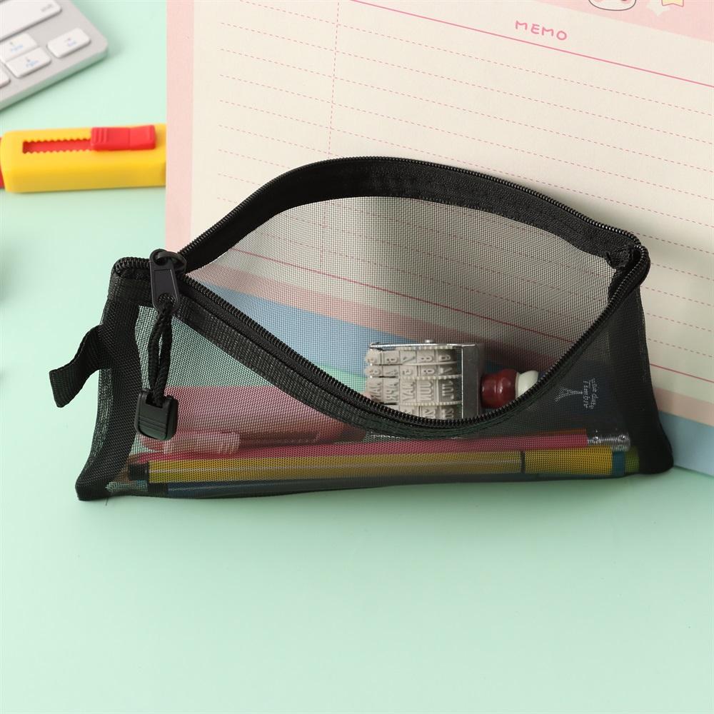 Transparent Pen Bag Square Shape Stationery Pouch Portable Storage Pouch  Beauty Tool Storage