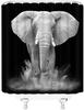 African Elephant Shower Curtain Grey Wild Animal Elephants Safari Large Powerful Animals Africa Wildlife Boys Girls Men Zoo