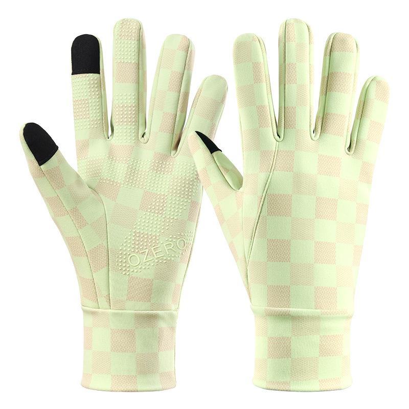 Cycling Windproof Gloves for Women In Autumn and Winter Warm Gloves Touch Screen Plus Velvet Cold Proof Outdoor Hiking Driving Running Gloves